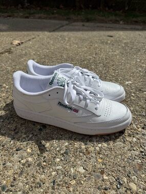 Reebok White Low-Top Leather Sneakers